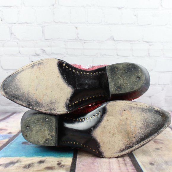 EL PRESIDENTE Red Fancy Sexy Cowboy Boots 11 Inch - Picture 11 of 11